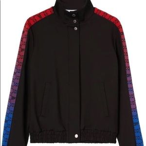 Off-White Bomber Jacket with Rainbow Detailing